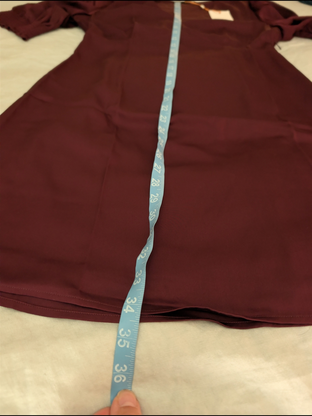 Quince Washable Silk Puff Sleeve V-neck Mini Dress Size Small Wine Tasting Red - Picture 7 of 9